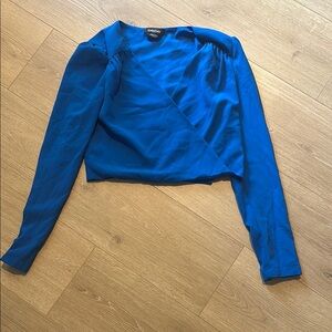 Bebe Women's Blue Wrap Top